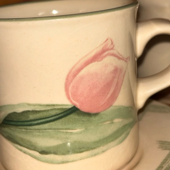 Pfaltzgraff Garden Party Pattern mugs/coffer mug with saucers - Picture 4 of 10